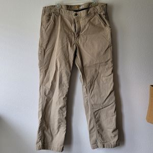 Carhartt Knit Lined Rugged Flex Rigby Relaxed Fit Khaki Work Pants W38 x L30